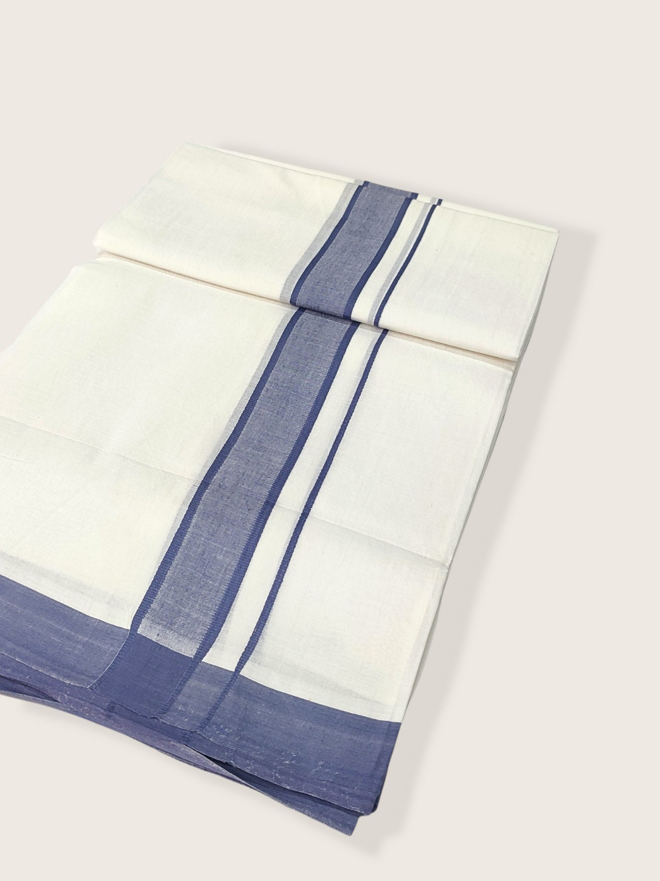 Pure Cotton White Dhoti/Mundu for Men