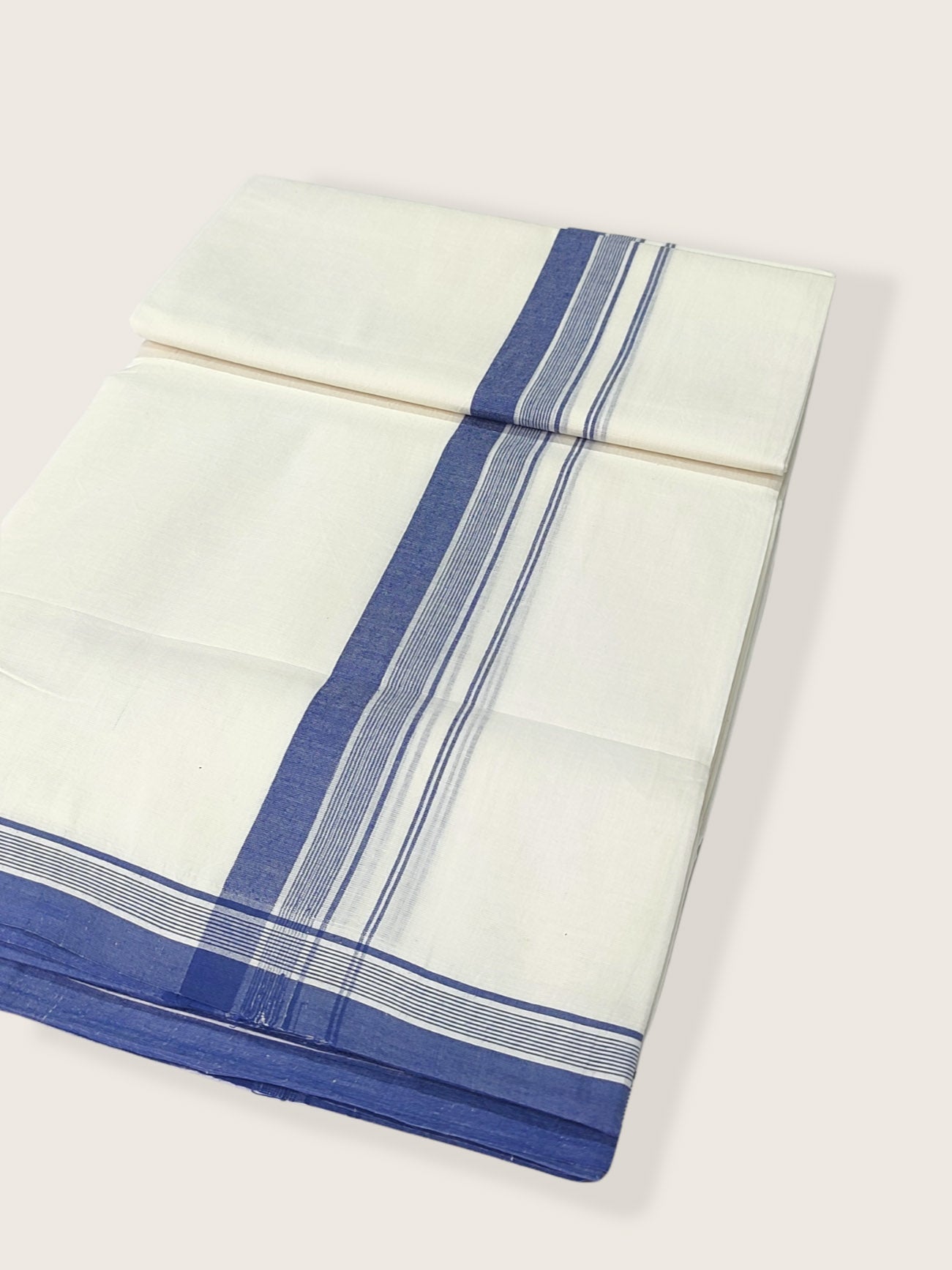 Pure Cotton White Dhoti/Mundu for Men