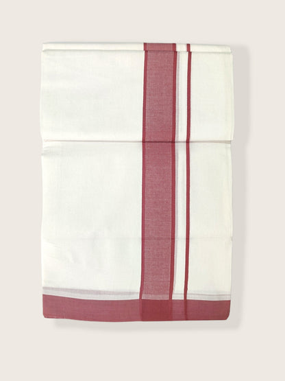 Pure Cotton White Dhoti/Mundu for Men