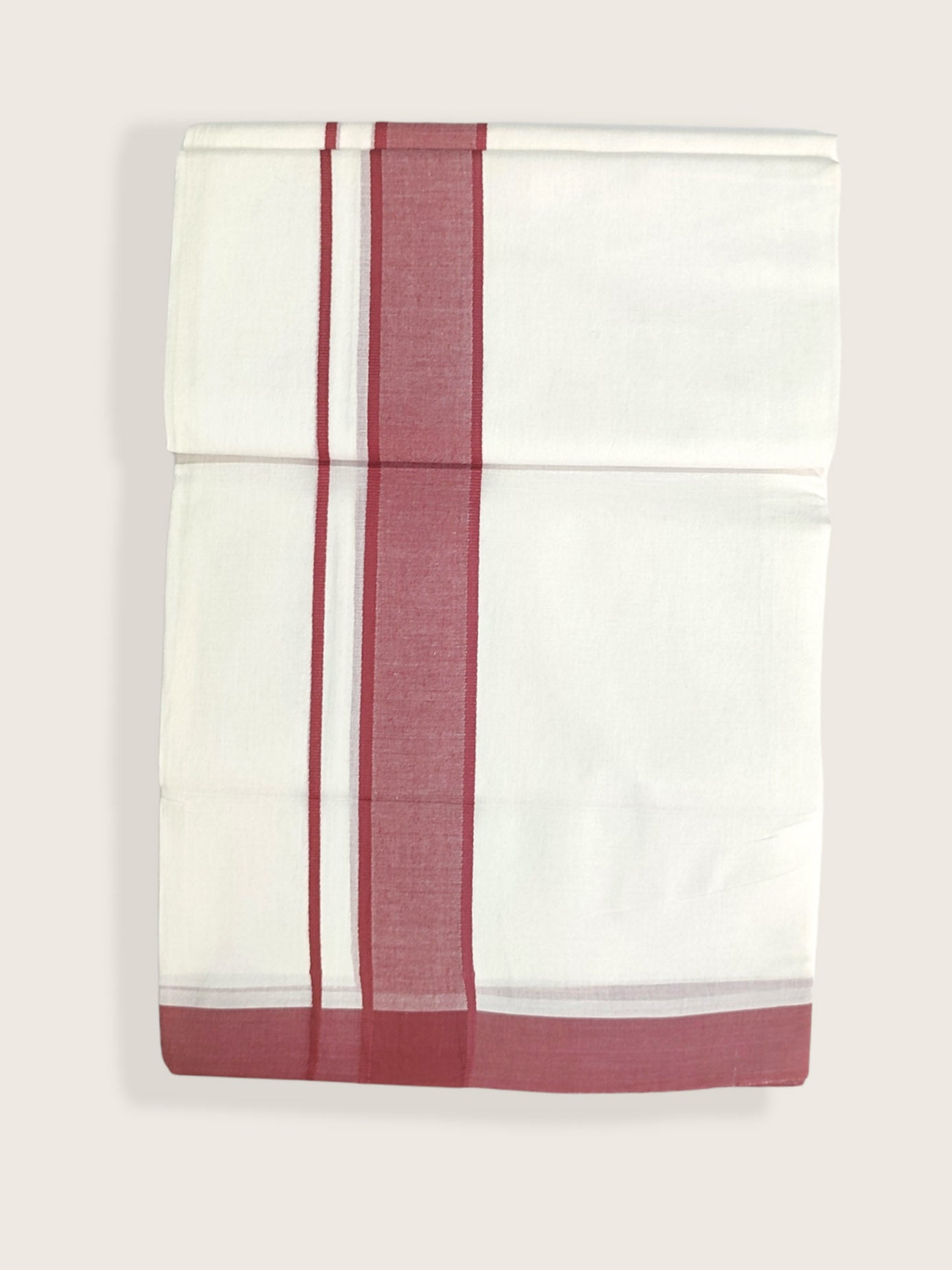 Pure Cotton White Dhoti/Mundu for Men