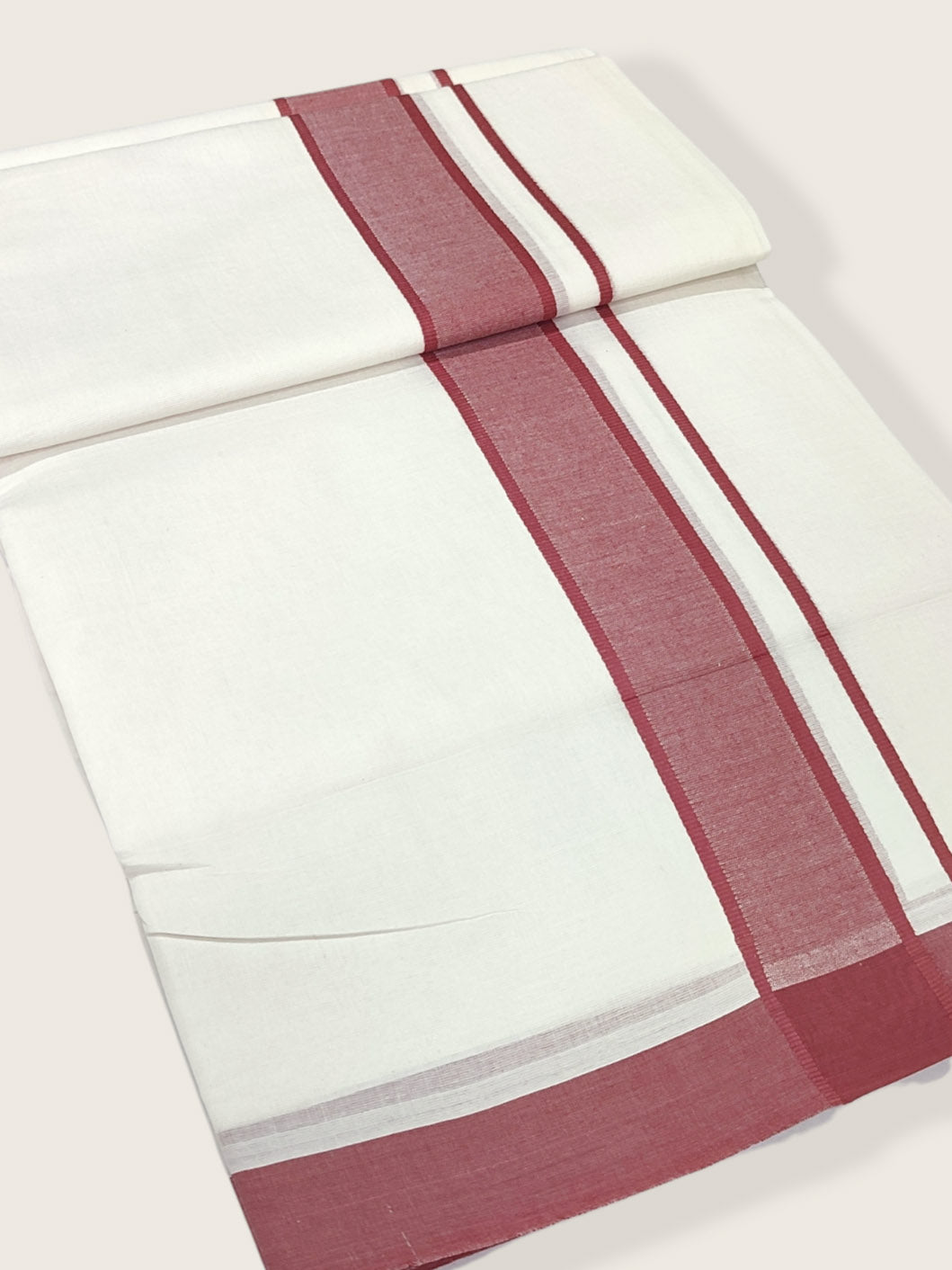 Pure Cotton White Dhoti/Mundu for Men