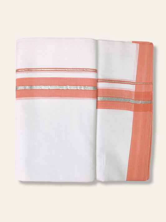 Cotton White Dhoti/Mundu for Men