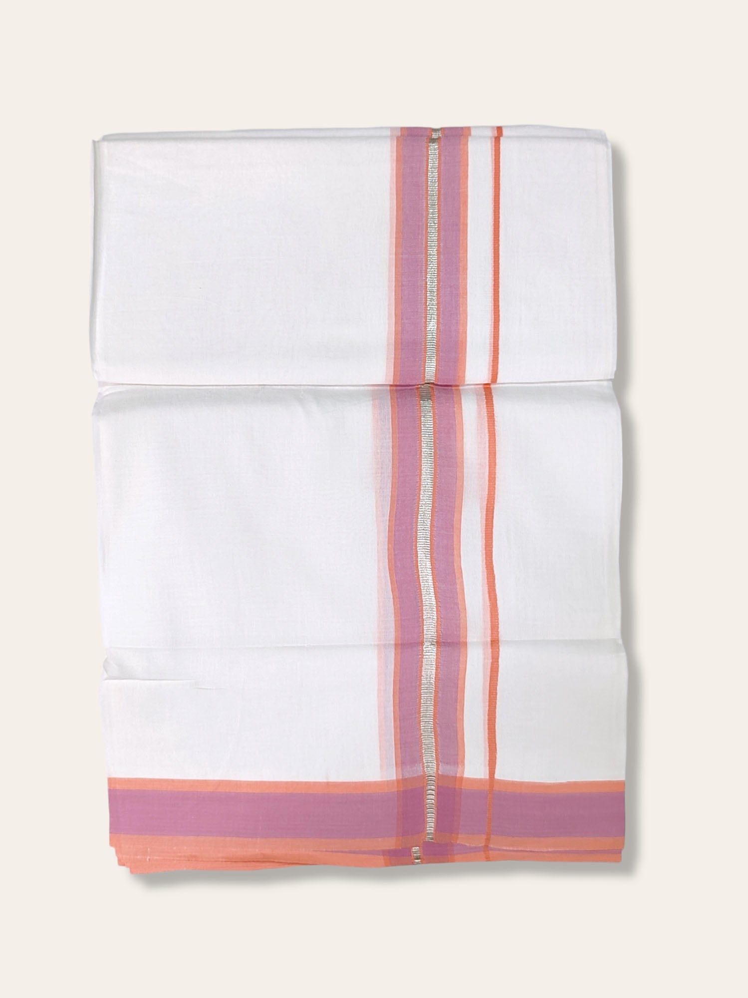 Cotton White Dhoti/Mundu for Men