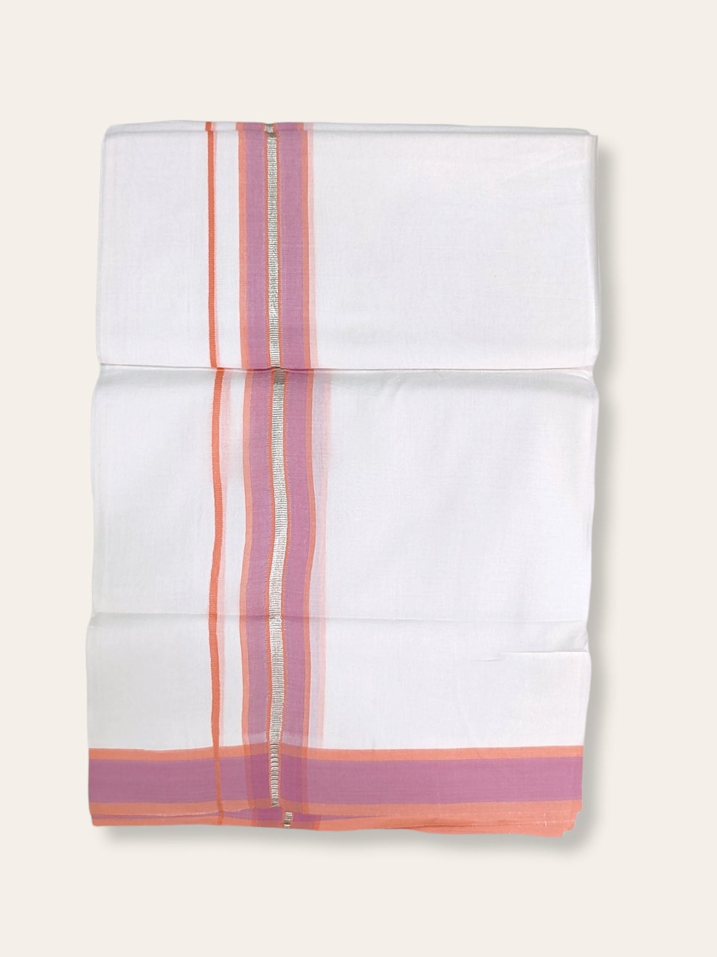 Cotton White Dhoti/Mundu for Men