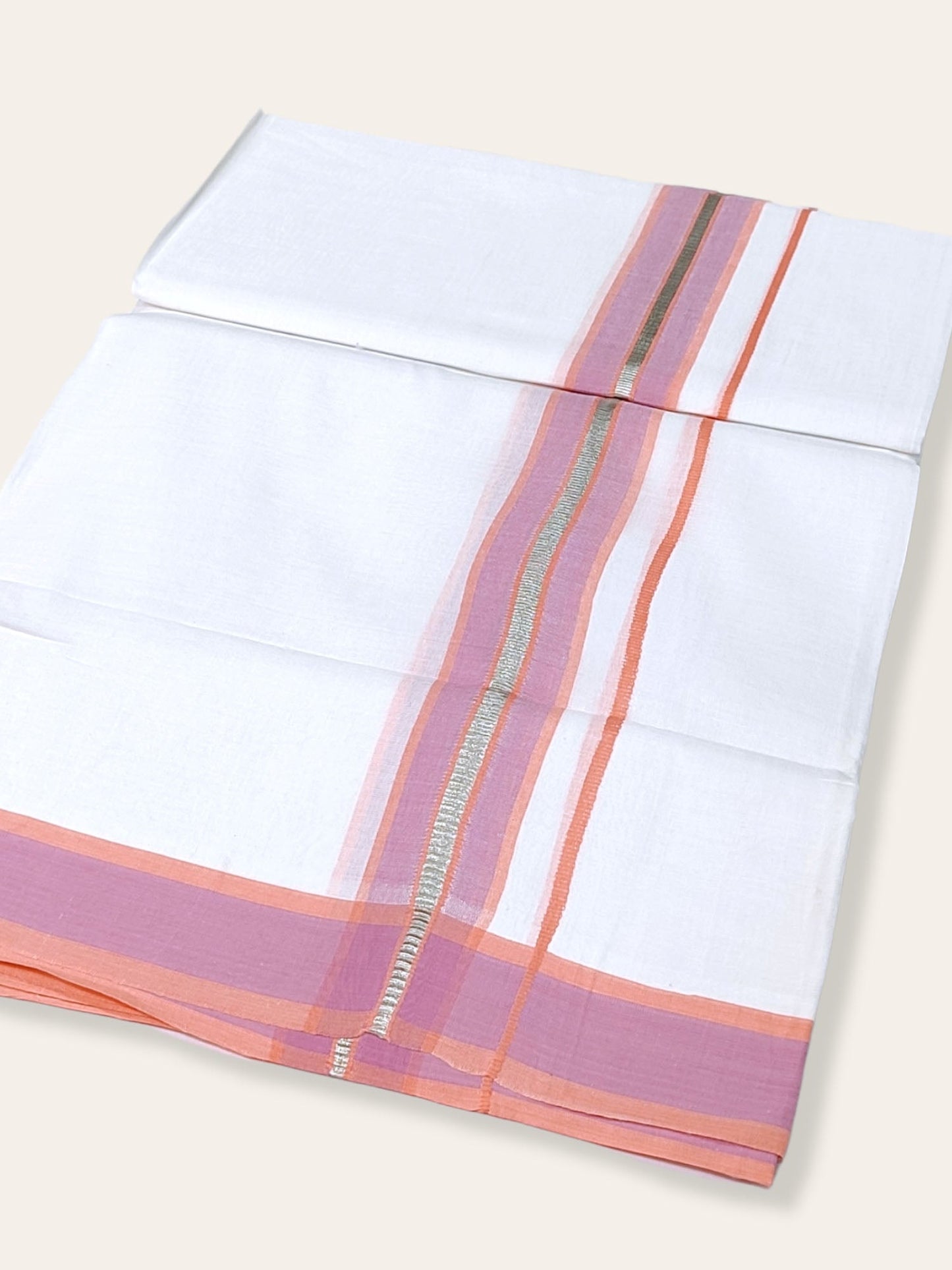 Cotton White Dhoti/Mundu for Men