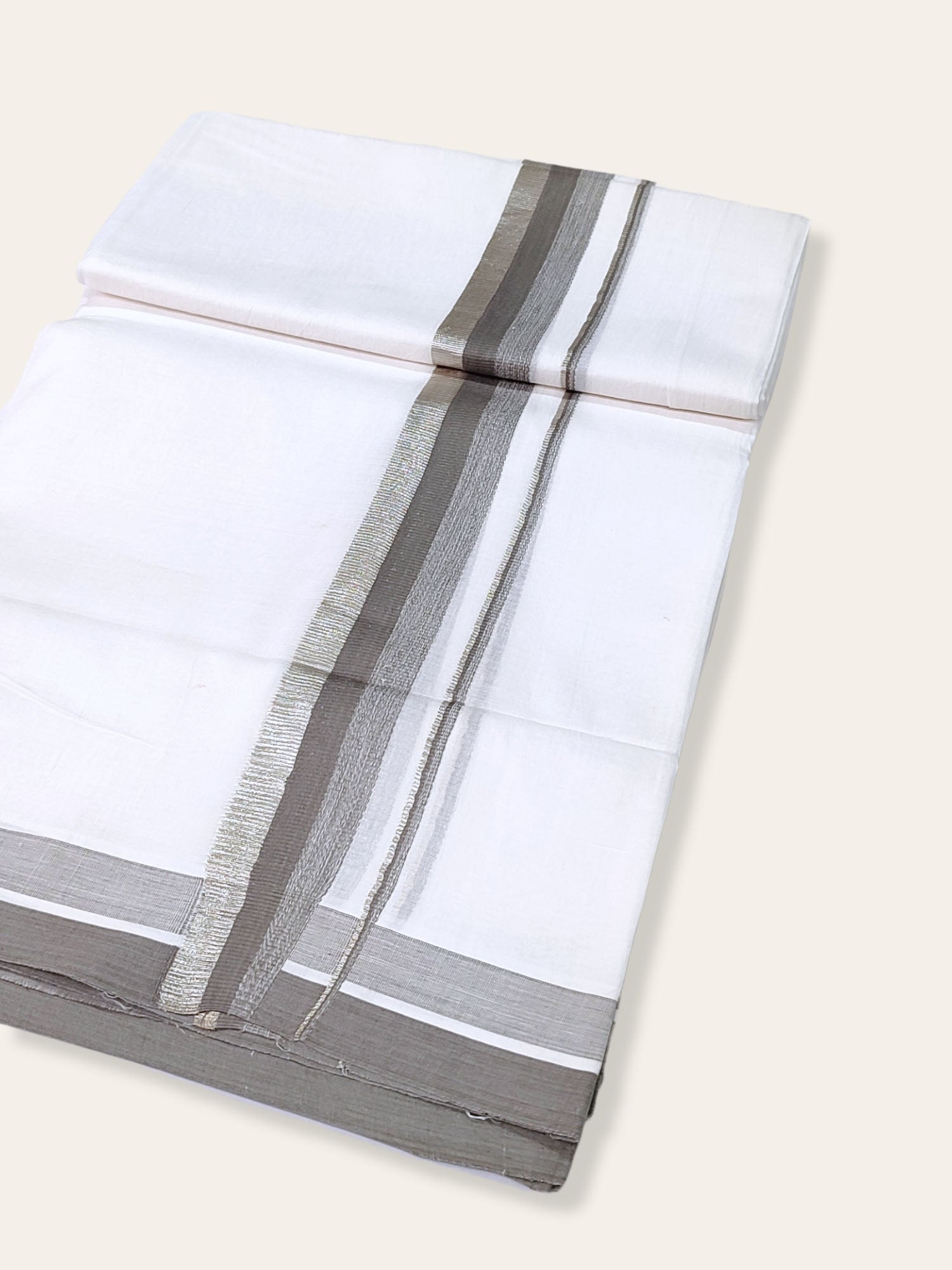 Cotton White Dhoti/Mundu for Men