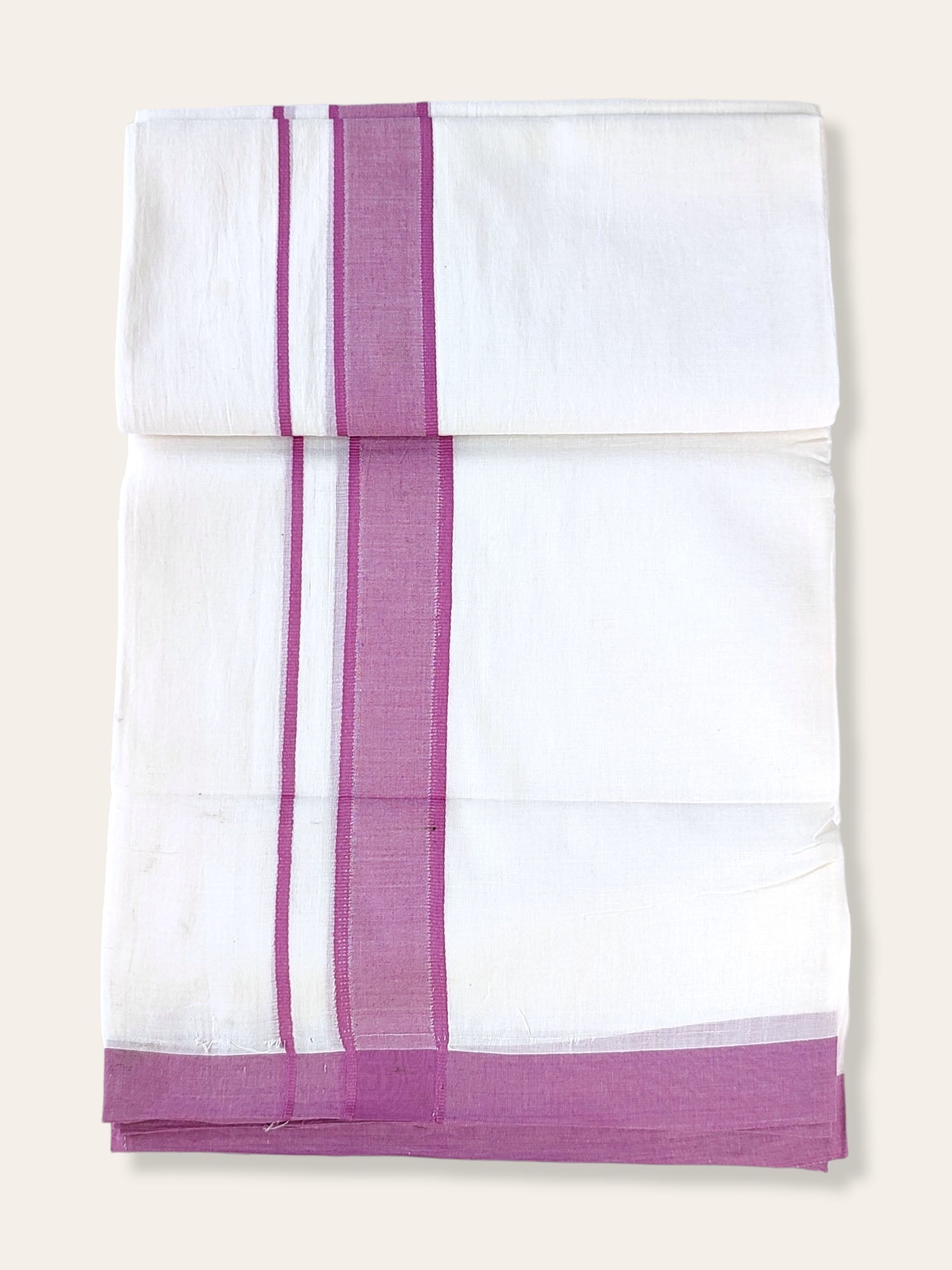 Cotton White Dhoti/Mundu for Men