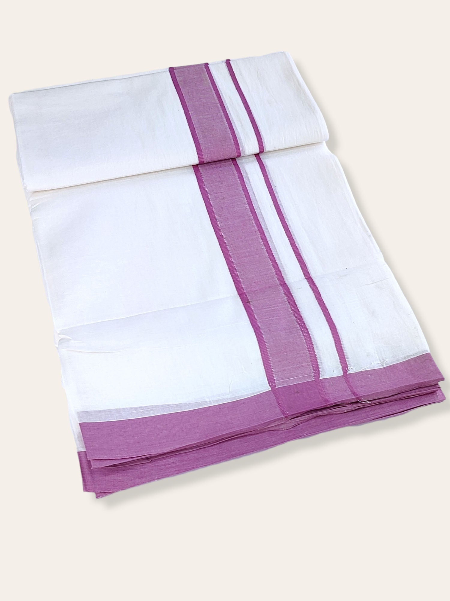 Cotton White Dhoti/Mundu for Men