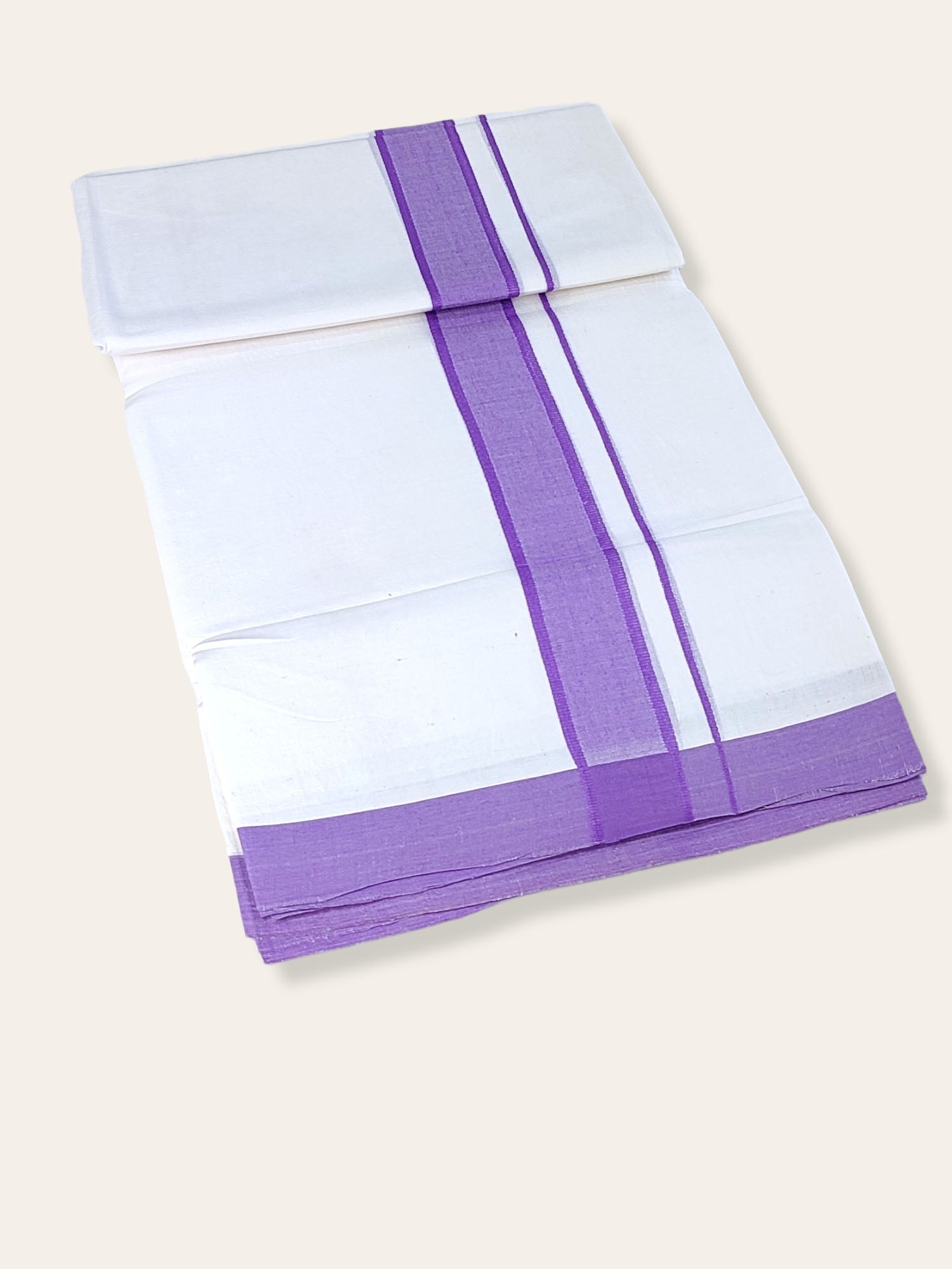 Cotton White Dhoti/Mundu for Men