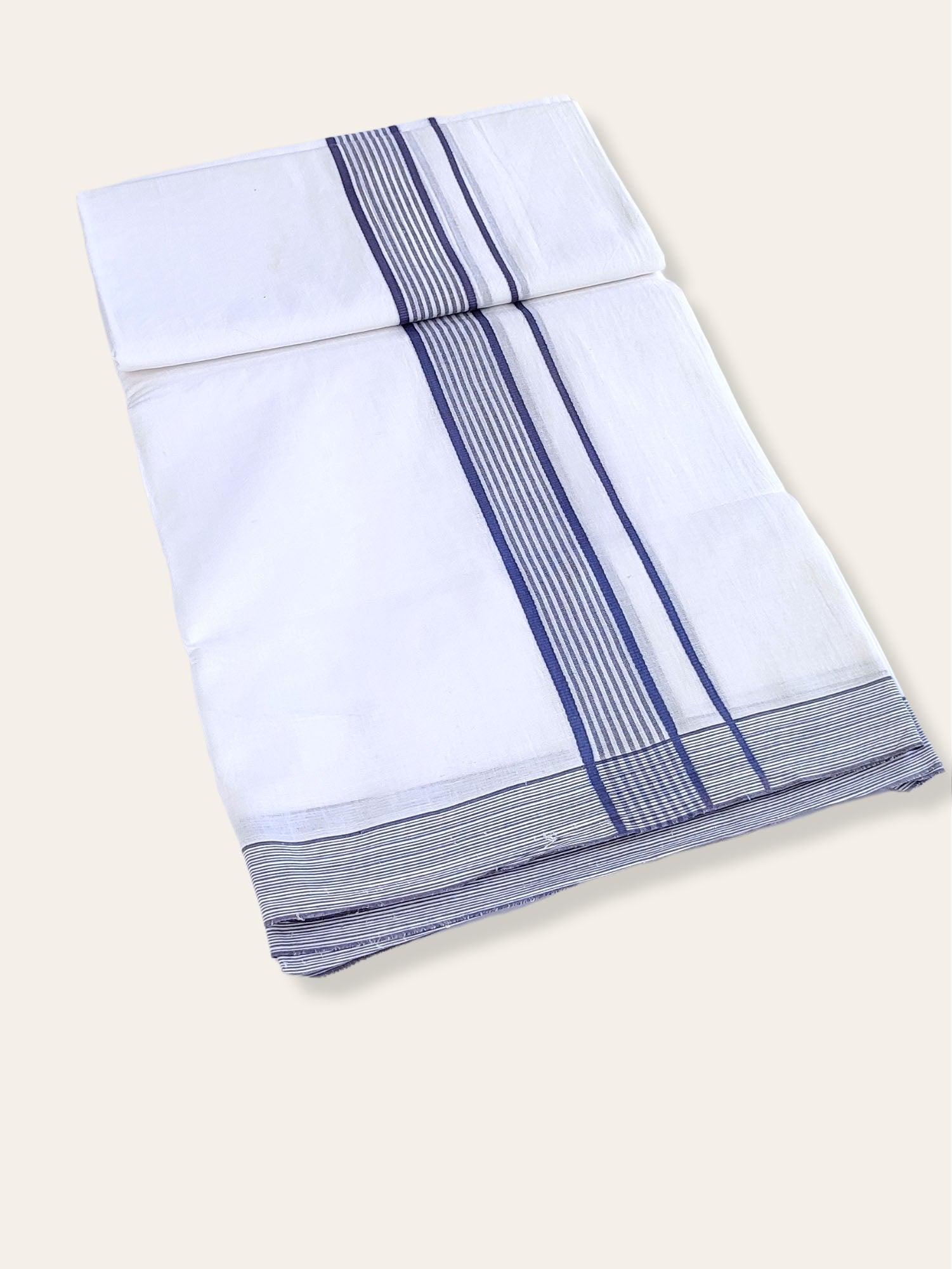 Cotton White Dhoti/Mundu for Men