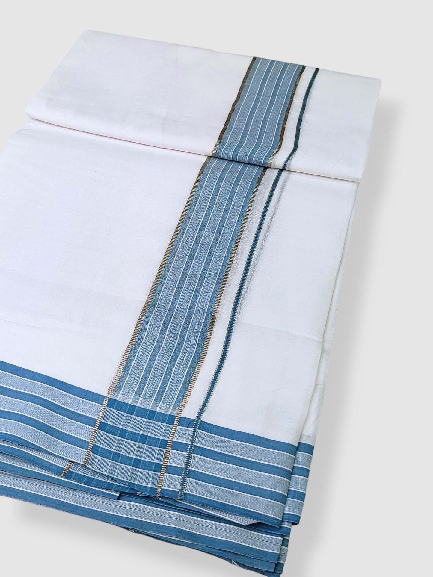 Cotton White Dhoti/Mundu for Men