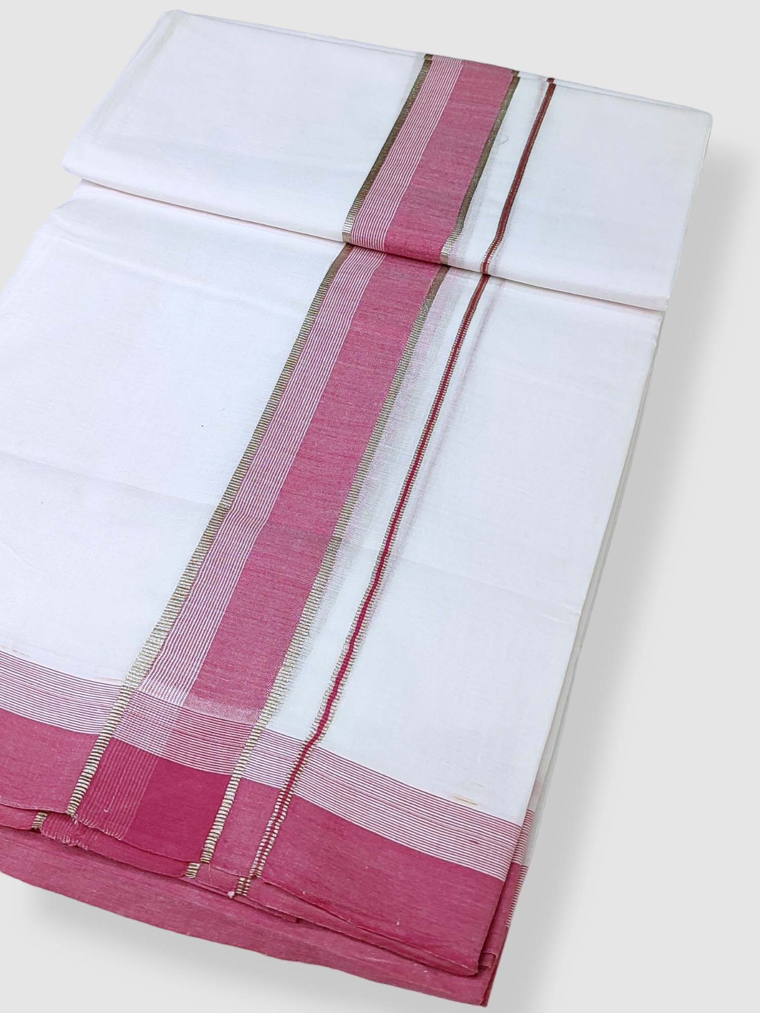 Cotton White Dhoti/Mundu for Men