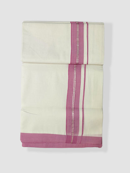 Pure Cotton White Dhoti/Mundu for Men
