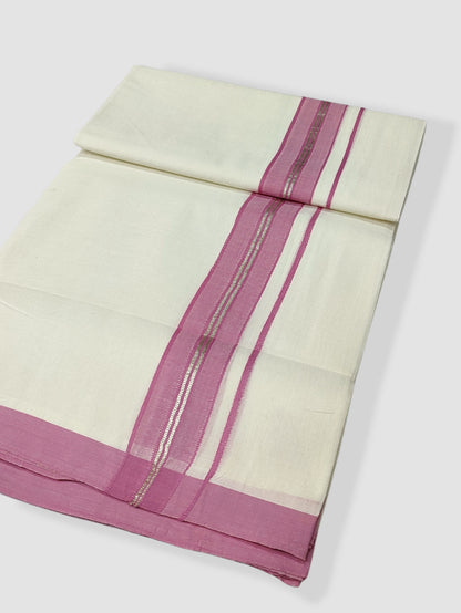Pure Cotton White Dhoti/Mundu for Men