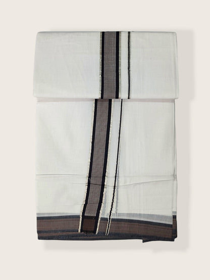 Pure Cotton White Dhoti/Mundu for Men