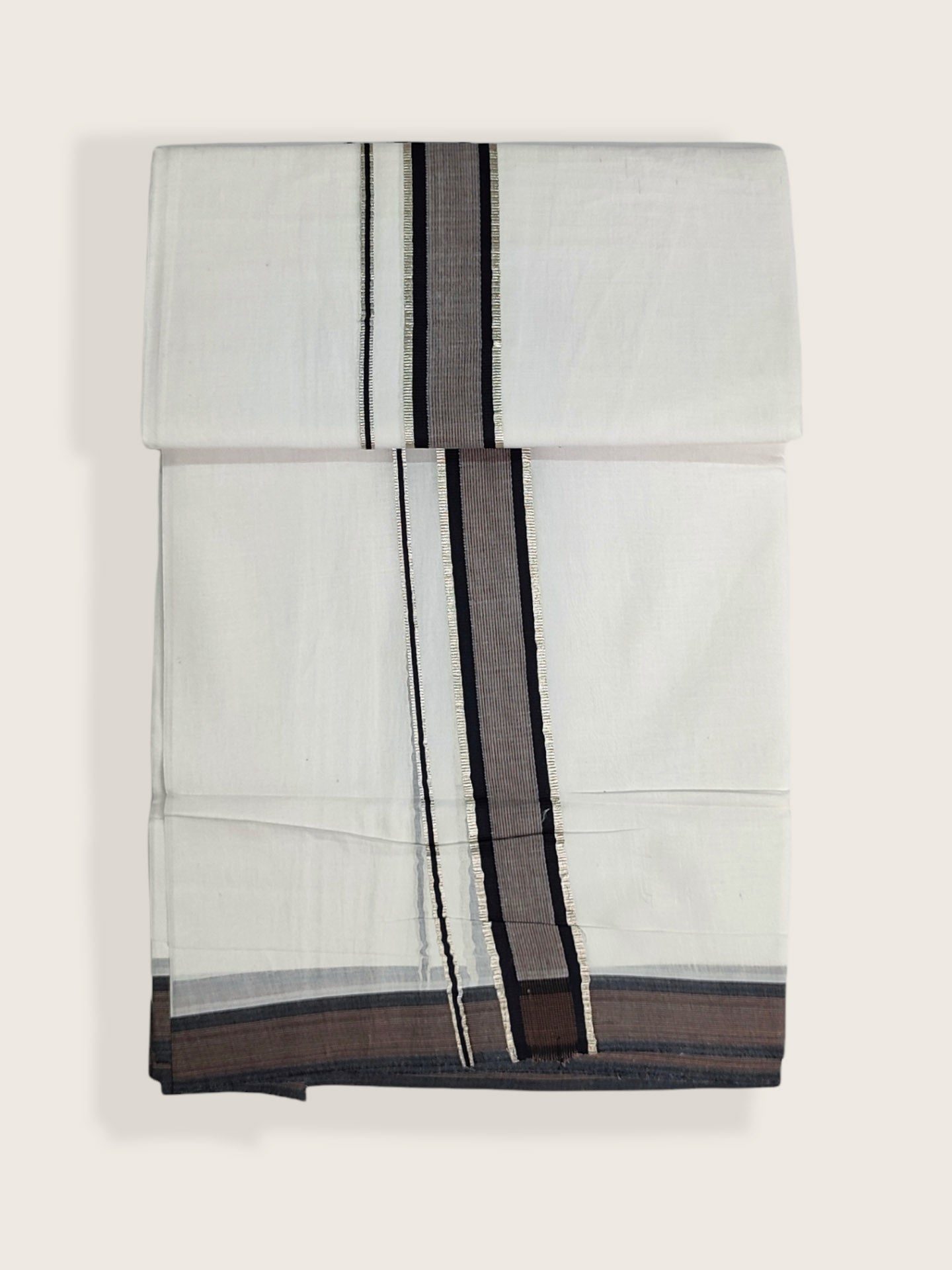 Pure Cotton White Dhoti/Mundu for Men