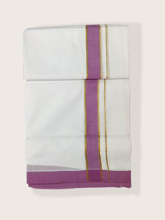 Pure Cotton White Dhoti/Mundu for Men
