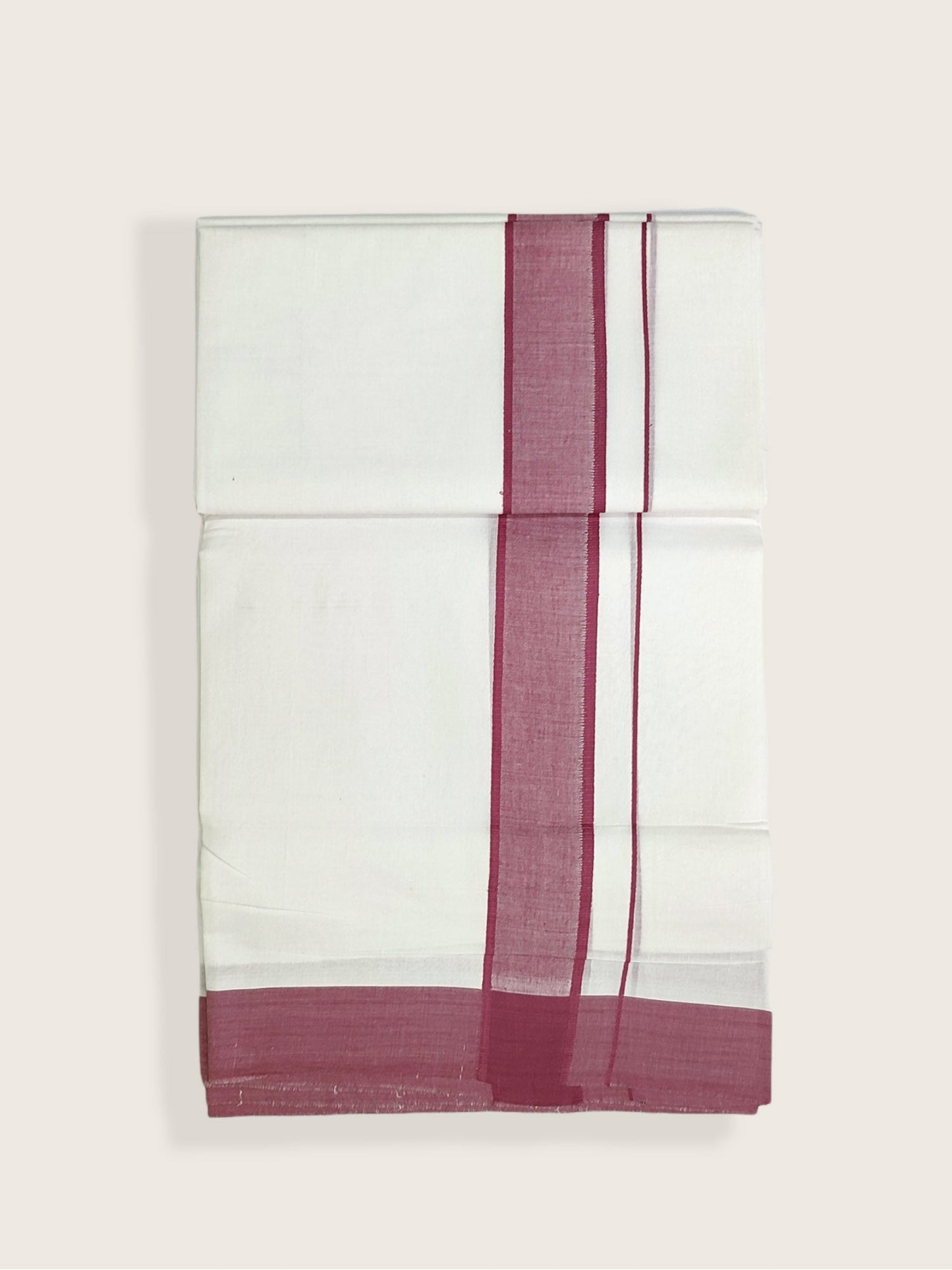 Pure Cotton White Dhoti/Mundu for Men