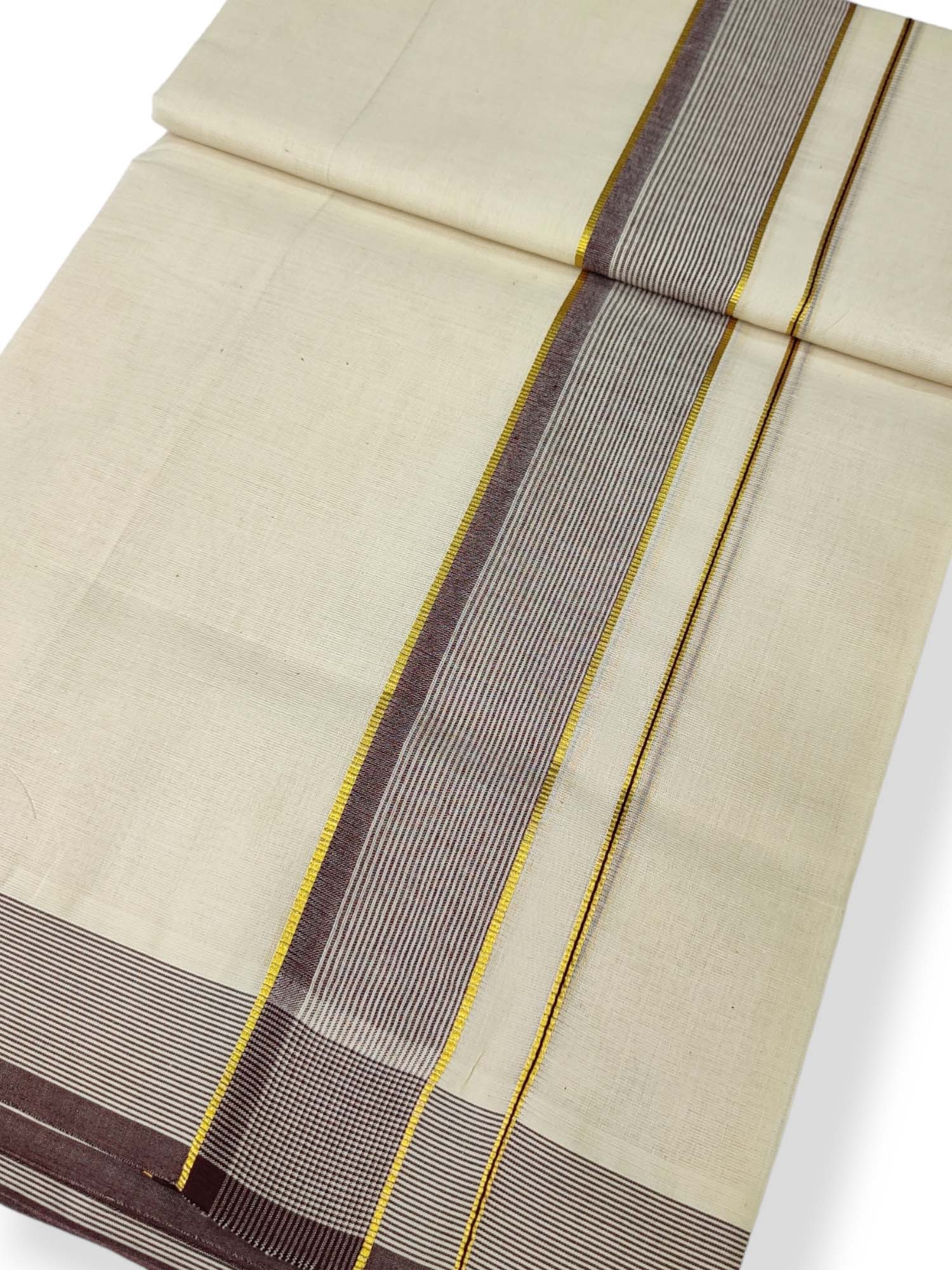 Pure Cotton Kerala Double Dhoti/Mundu