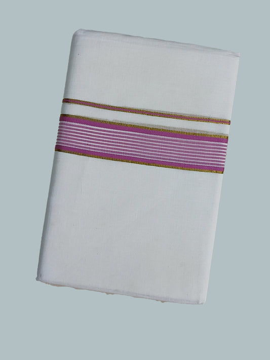 Pure White Cotton Kerala Dhoti