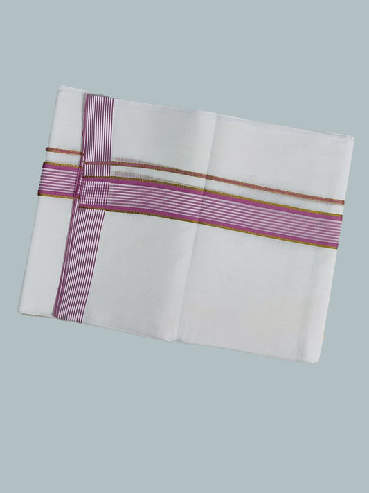 Pure White Cotton Kerala Dhoti