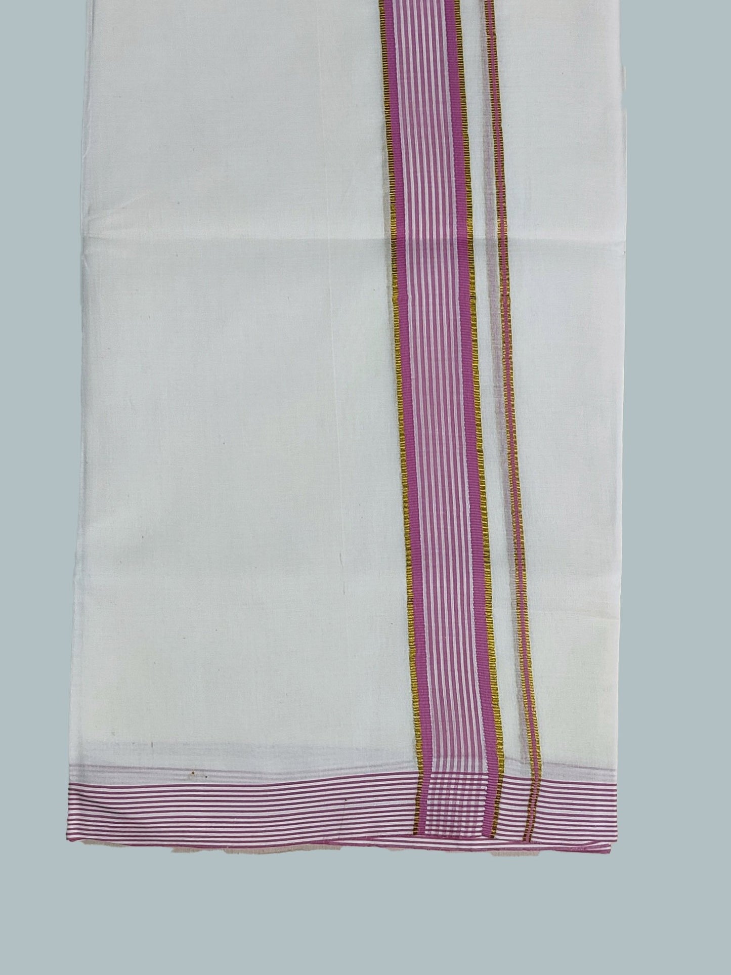 Pure White Cotton Kerala Dhoti