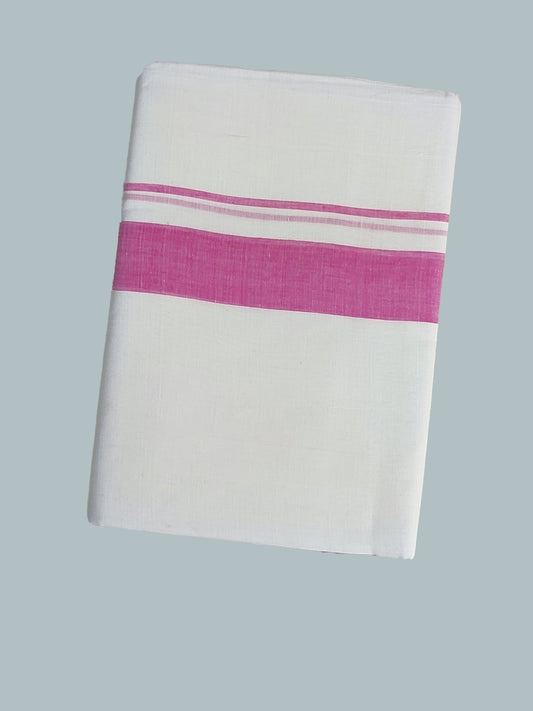 Pure White Cotton Kerala Dhoti