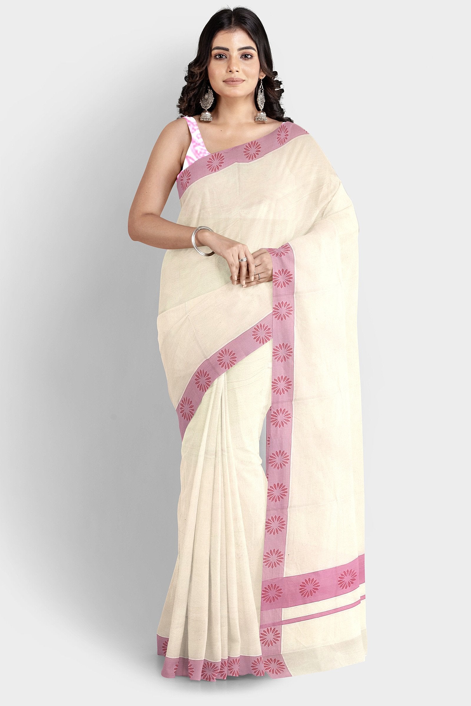 Purchase Hand Painted Kerala Saree Online